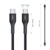 Aukey CB-AKC3 USB C to C 1.2m Kevlar Cable