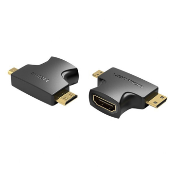 VENTION MINI HDMI/MICRO HDMI TO HDMI ADAPTER MALE TO FEMALE AGFB0