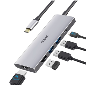 SSK TYPE C 5 IN ONE MULTI-FUNCTION ADAPTER SC213