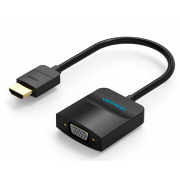 VENTION HDMI TO VGA ADAPTER WITH AUDIO ROUND CABLE 0.15METER 42161