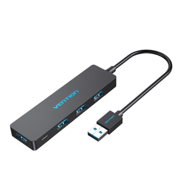 VENTION USB3.0 4 PORTS USB HUB 0.15METER BLACK CHKBB